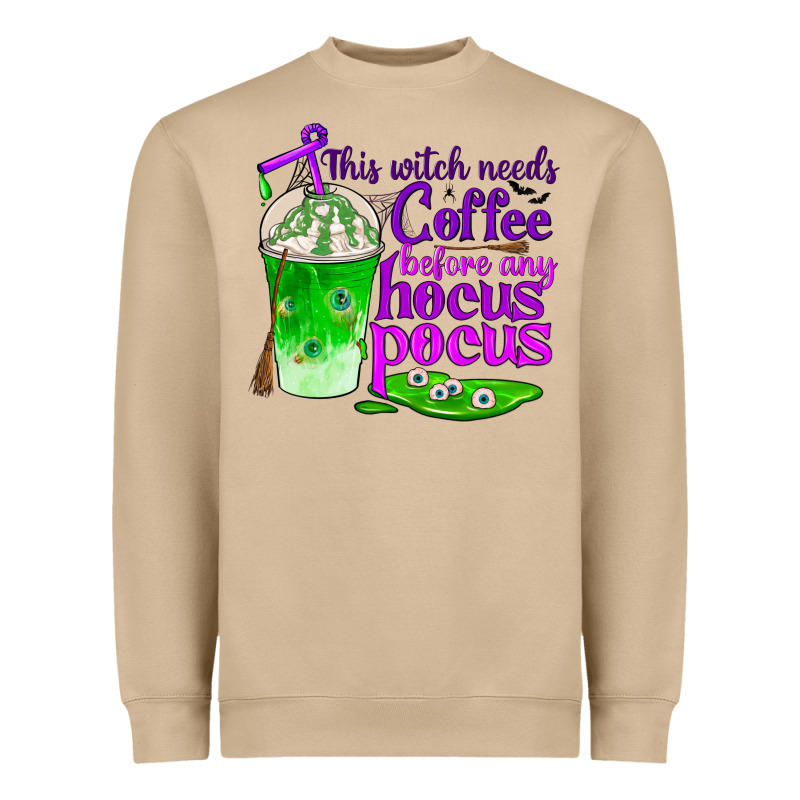This Witch Needs Coffee Before Any Hocus Pocus Heavyweight Sweatshirt by BundleAndBundleShop | Teevron