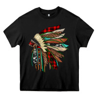 Black christmas indian headdress Heavy Core Tee - JahusDesignShop
