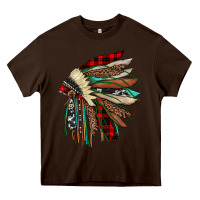 Chocolate Brown christmas indian headdress Heavy Core Tee - JahusDesignShop