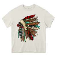 Cream christmas indian headdress Heavy Core Tee - JahusDesignShop