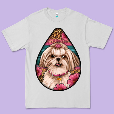 Shih Tzu Teardrop Earrings Premium Tee Designed By Artiststas