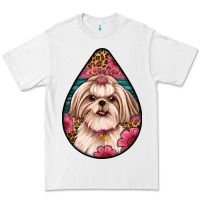 White shih tzu teardrop earrings Premium Tee - Artiststas