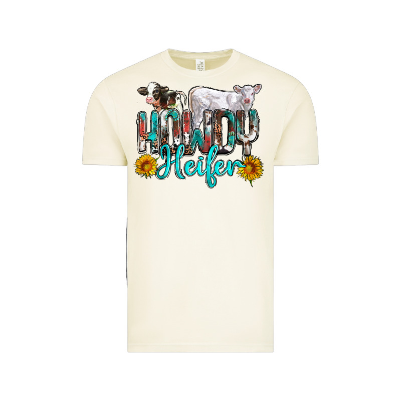 Western Howdy Heifer Vintage Tee by NancyCooperArtShop | Teevron