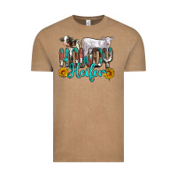 Vintage Coffee western howdy heifer Vintage Tee - NancyCooperArtShop