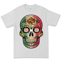 Dove Grey mexican skull Premium Tee - JahusDesignShop