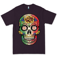 Plum mexican skull Premium Tee - JahusDesignShop