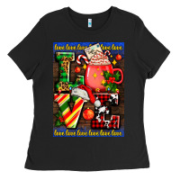 Black love coffee cup Christmas Ladies Tee - AdoDesignShop