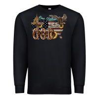 Black One nation under god 4th of july Premium Sweatshirt - HowdyJamesFarm