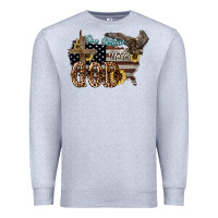 Heather Grey One nation under god 4th of july Premium Sweatshirt - HowdyJamesFarm