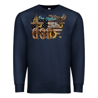 Navy One nation under god 4th of july Premium Sweatshirt - HowdyJamesFarm