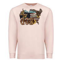 Pale Pink One nation under god 4th of july Premium Sweatshirt - HowdyJamesFarm