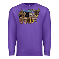 Purple One nation under god 4th of july Premium Sweatshirt - HowdyJamesFarm