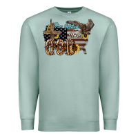 Seafoam One nation under god 4th of july Premium Sweatshirt - HowdyJamesFarm