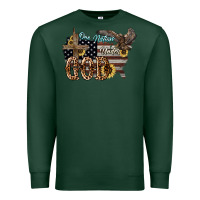 Sports Green One nation under god 4th of july Premium Sweatshirt - HowdyJamesFarm