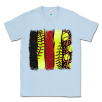 Dusty Blue softball brushstroke Classic Tee - NancyCooperArtShop