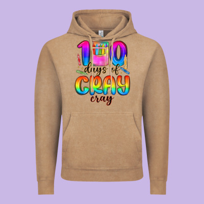 100 Days Of Cray Cray Vintage Hoodie Designed By Maliassmallbusiness