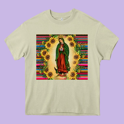 Our Lady Of Guadalupe Heavy Core Tee Designed By Jahusdesignshop