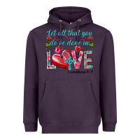 Plum Let all that you do be done in love 1 corinthians Heavyweight Hoodie - HowdyJamesFarm