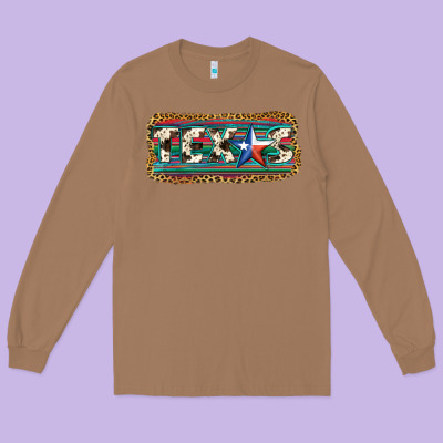 Texas Long Sleeve Tee Designed By Jahusdesignshop