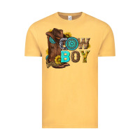 Vintage Mustard western cowboy Vintage Tee - NancyCooperArtShop