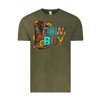 Vintage Olive western cowboy Vintage Tee - NancyCooperArtShop