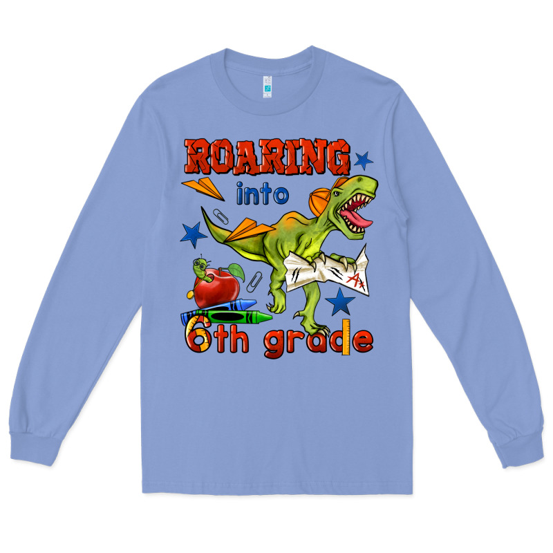 Roaring Into 6th Grade Long Sleeve Tee by BundleAndBundleShop | Teevron