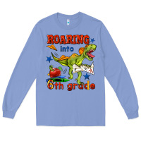 Colony Blue roaring into 6th grade Long Sleeve Tee - BundleAndBundleShop