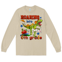 Mushroom roaring into 6th grade Long Sleeve Tee - BundleAndBundleShop