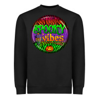 Black halloween round earrings 2 Heavyweight Sweatshirt - BundleAndBundleShop
