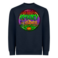Navy halloween round earrings 2 Heavyweight Sweatshirt - BundleAndBundleShop