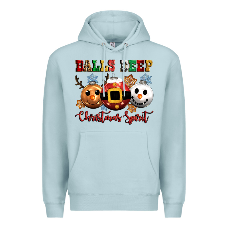 Balls Deep Christmas Spirit Premium Hoodie by CowGirlArtShop | Teevron