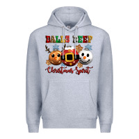 Heather Grey balls deep christmas spirit Premium Hoodie - CowGirlArtShop