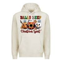 Oatmeal Heather balls deep christmas spirit Premium Hoodie - CowGirlArtShop