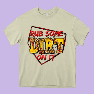 Rub Some Dirt On It Softball Heavy Core Tee Designed By Jasminsmagicworld