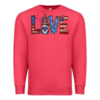 Cardinal 4th Of July love gnome Premium Sweatshirt - HowdyJamesFarm