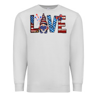 Dove Grey 4th Of July love gnome Premium Sweatshirt - HowdyJamesFarm