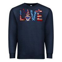 Navy 4th Of July love gnome Premium Sweatshirt - HowdyJamesFarm
