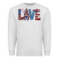 Oatmeal Heather 4th Of July love gnome Premium Sweatshirt - HowdyJamesFarm