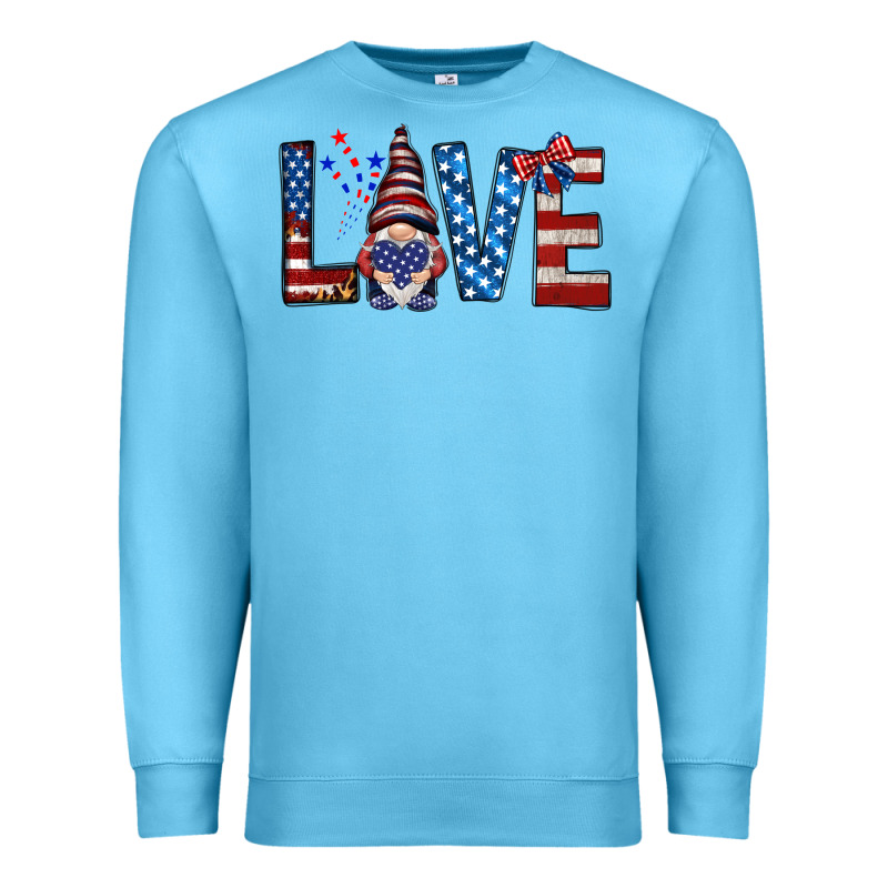 4th Of July Love Gnome Premium Sweatshirt by HowdyJamesFarm | Teevron