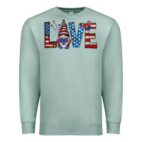 Seafoam 4th Of July love gnome Premium Sweatshirt - HowdyJamesFarm