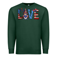 Sports Green 4th Of July love gnome Premium Sweatshirt - HowdyJamesFarm