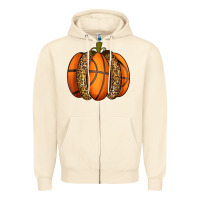 Sandshell Basketball Pumpkin Zipper Hoodie - texasbilliewilder