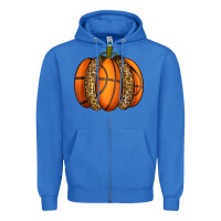 True Royal Basketball Pumpkin Zipper Hoodie - texasbilliewilder