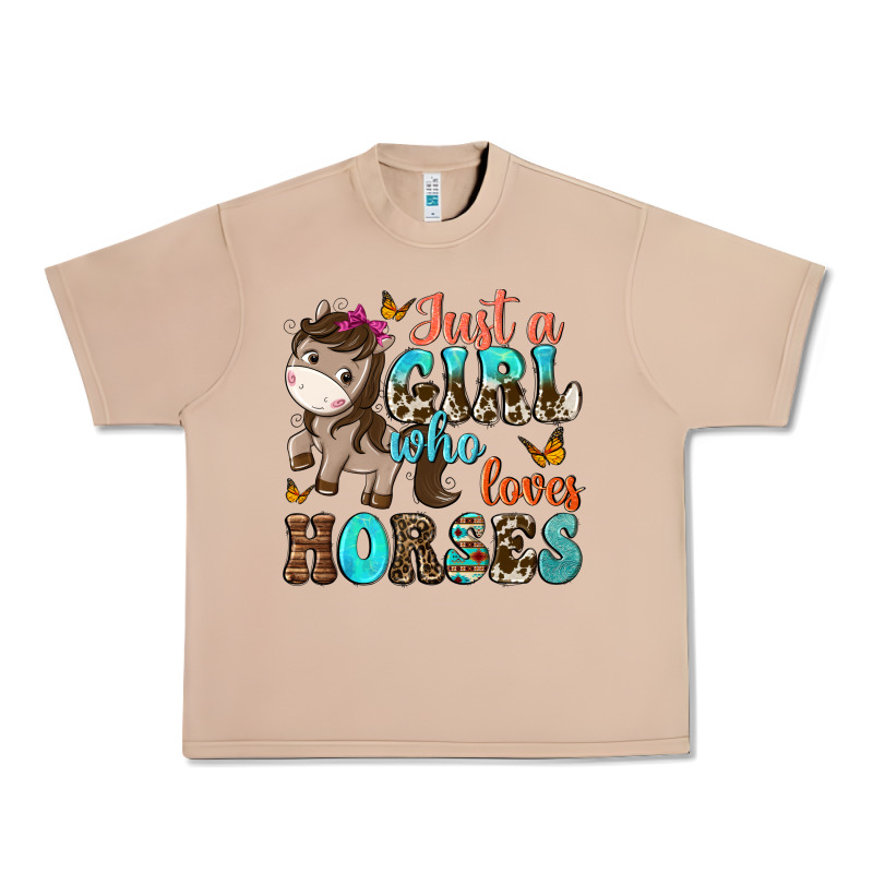 Just A Girl Who Loves Horses Urban Heavy Tee by NancyCooperArtShop | Teevron