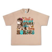 Burro just a girl who loves horses Urban Heavy Tee - NancyCooperArtShop