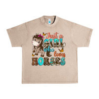French Oak just a girl who loves horses Urban Heavy Tee - NancyCooperArtShop