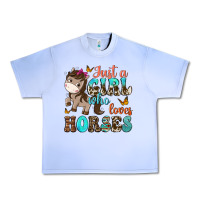 Grape Ice just a girl who loves horses Urban Heavy Tee - NancyCooperArtShop