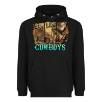 Black Long live Cowboys boots hat Heavyweight Hoodie - HowdyJamesFarm