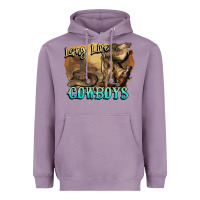 Lavender Long live Cowboys boots hat Heavyweight Hoodie - HowdyJamesFarm