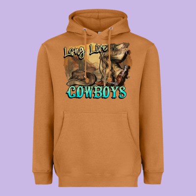Long Live Cowboys Boots Hat Heavyweight Hoodie Designed By Howdyjamesfarm